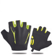 Cycling Gloves Half Finger Shockproof Resistant Breathable With Green For Men And Women