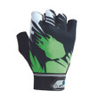 Cycling Gloves Half Finger Breathable With Black Half Green Color For Men And Women