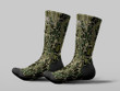 Cycling Sock - Ideal Giraffe Skin With Green Camo Oil Painting Pattern