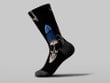 Cycling Sock - Human Skull With Glasses And Blue Cap
