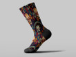 Cycling Sock - Colorful Traditional Mexican Sugar Skull And Floral