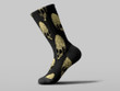 Cycling Sock - Scary Human Skull On Gray Background