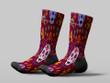 Cycling Sock - Traditional Mexican Sugar Skulls And Colorful Flowers