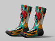 Cycling Sock - Fasion Style Splashes Smudges Multicolor Painting