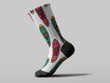 Cycling Sock - Day Of The Dead Pink And Green Sugar Skull Mexican