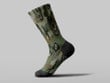 Cycling Sock - Vintage Fashion Military Badges Green Camo Patter