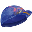 Cycling Cap For Men And Women Cyclist In Michigan With Purple Blue Background