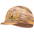 Cycling Cap For Men And Women Ohio Cyclist With Brown And Yellow Background