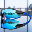 Cycling Glasses Anti UV Protection Eyewear Black Design With Blue Light Lens For Unisex