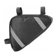 Cycling Frame Bag Waterproof With Triangle Shape Bike Accessories For Men And Women In Black And Gray Color