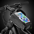 Cycling Frame Bag Waterproof With Tube Shape Road Bikes Accessories In Black Color