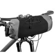 Cycling Frame Bag Premium Waterproof With Storage Roll For Men And Women In Black And GrayColor