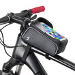 Cycling Frame Bag Waterproof Mobile Phone Touch Screen With Tube Shape For Men And Women In Black
