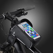Cycling Frame Bag Waterproof Mobile Phone Touch Screen With Tube Shape For Men And Women In Black