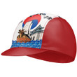 Cycling Cap For Men And Women Cyclist In Korea With Red And White Background