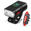 Bicycle Light Water Resistant With Taillight Options On Black Background