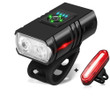 Bicycle Light Water Resistant With Taillight Options On Black Background