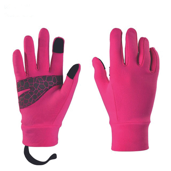 Cycling Gloves Full Finger Thermal Warm Windproof Men Women Bicycle Sports With Pink Color