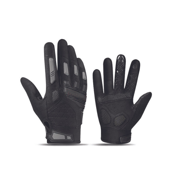 Cycling Gloves Full Finger Thickened Protection Breathable And Comfortable For Men And Women With Black Color