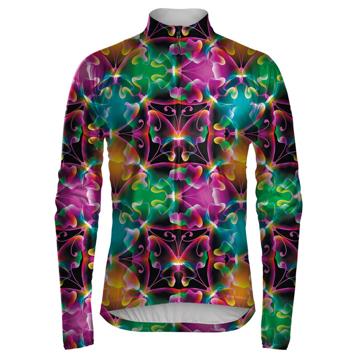 Spring Theme Colorful Psychedelic With Butterfly Unisex Cycling Jacket
