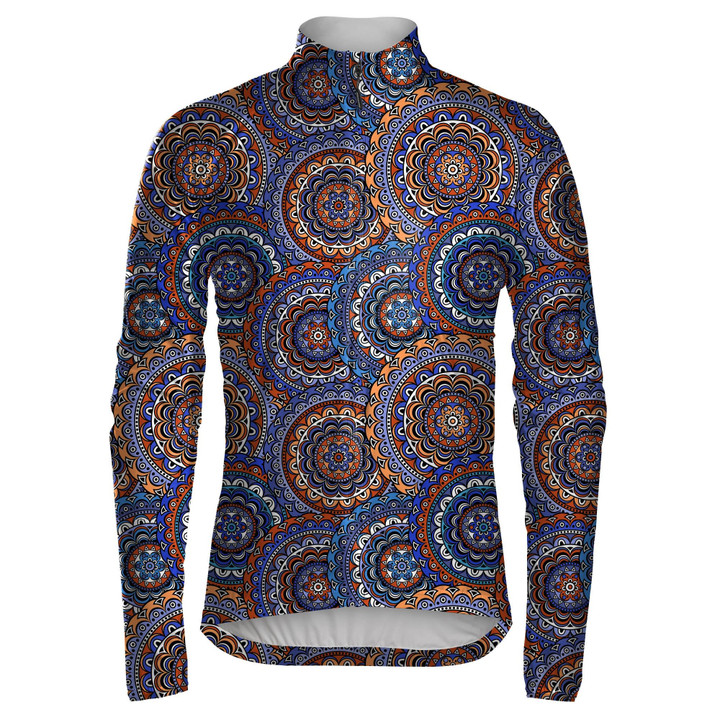 Medallion Vintage Multicolor Mandala Motif In Turkish And Indian Style Unisex Cycling Jacket