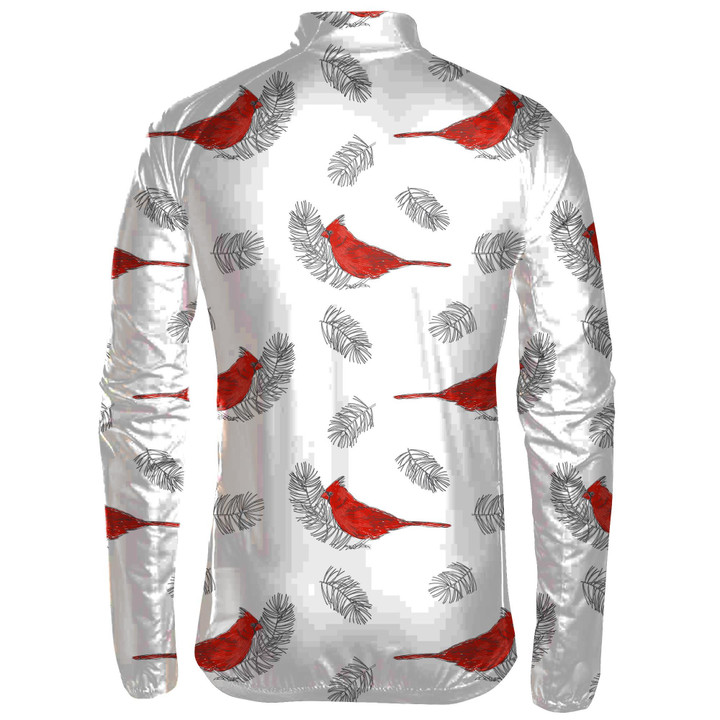 Little Red Cardinal Bird And Pine Branches Unisex Cycling Jacket