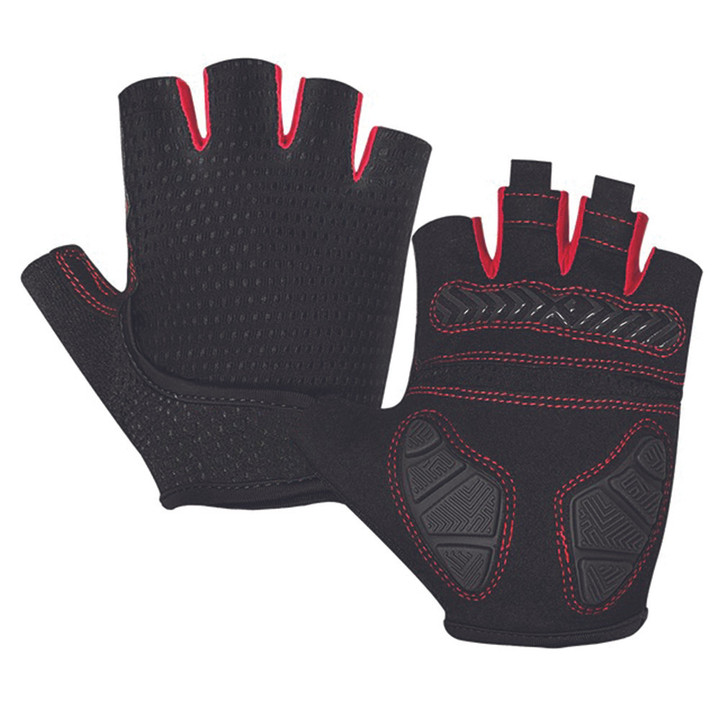 Cycling Gloves Half Finger Sport Breathable With Orange Black Color For Men And Women
