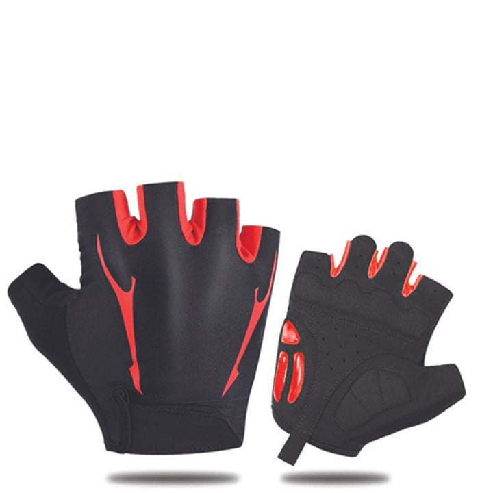 Cycling Gloves Half Finger Shockproof Resistant Breathable With Half Orange For Men And Women