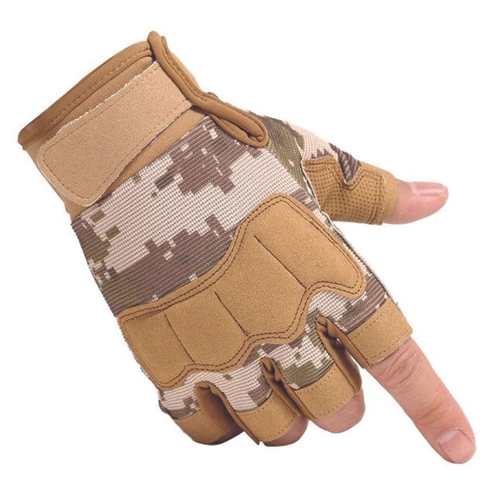 Cycling Gloves Half Finger Military With Desert Camouflage Color For Men And Women