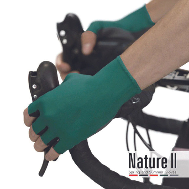 Cycling Gloves Half Finger Mountain Road Sports Accessories Breathable With Green For Men And Women