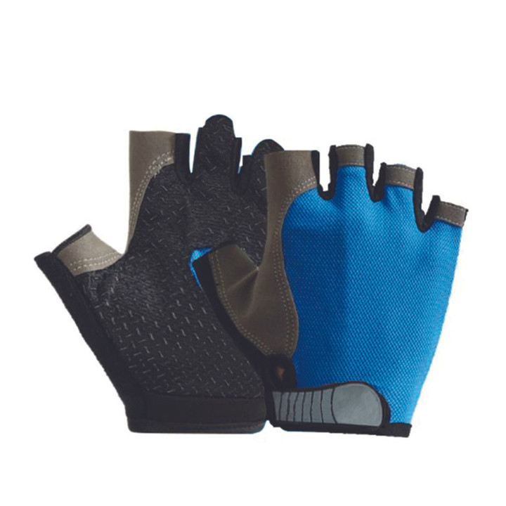 Cycling Gloves Half Finger Summer Sports Blue Ocean Color For Men And Women