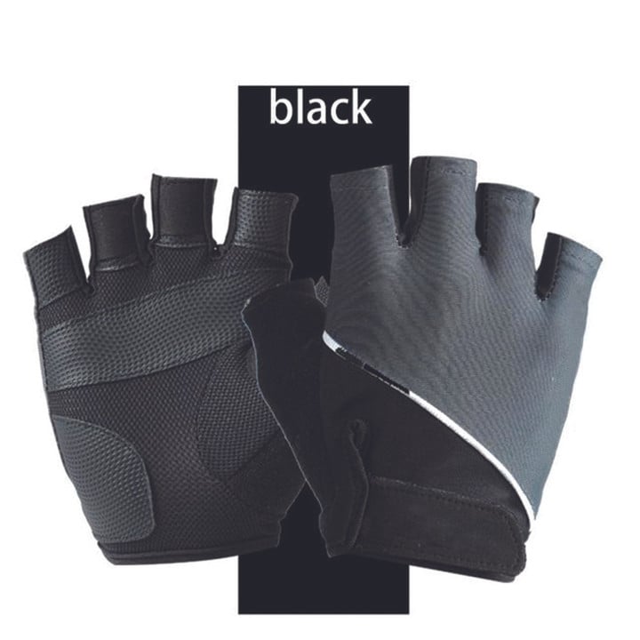 Cycling Gloves Half Finger Sun Protection Breathable Men And Women Sports With Black Color