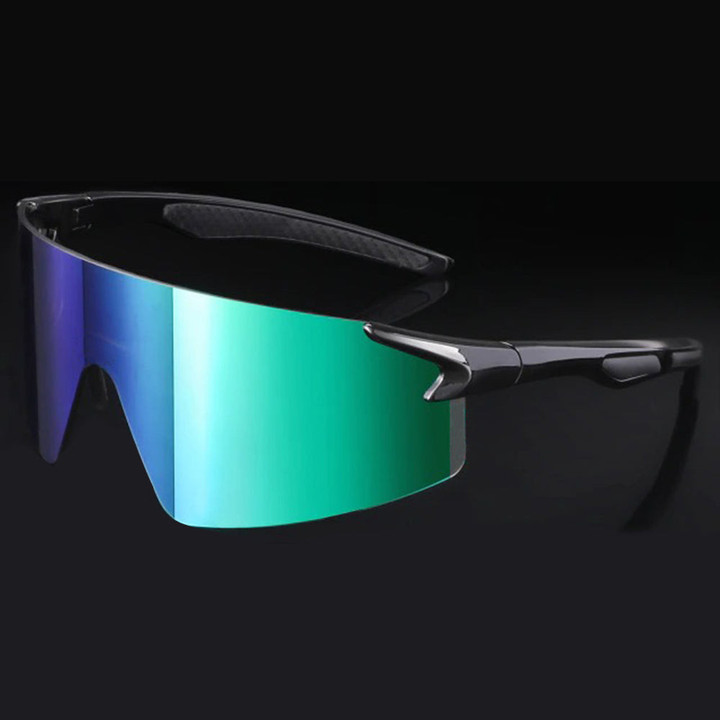 Cycling Glasses Sports Bicycle For Men Women Eyewear Riding Design Green Purple Lens