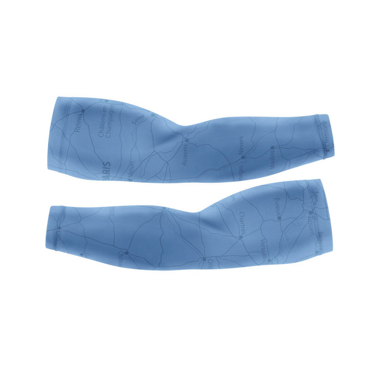 Arm Warmers - France In Light Blue Background For Men And Women