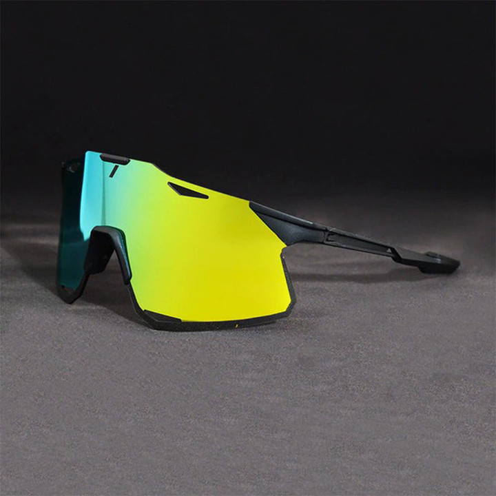Cycling Glasses For Men And Women Outdoor Sports Anti UV400 Colorful Frame Yellow Green Lens Riding Bike Fashion