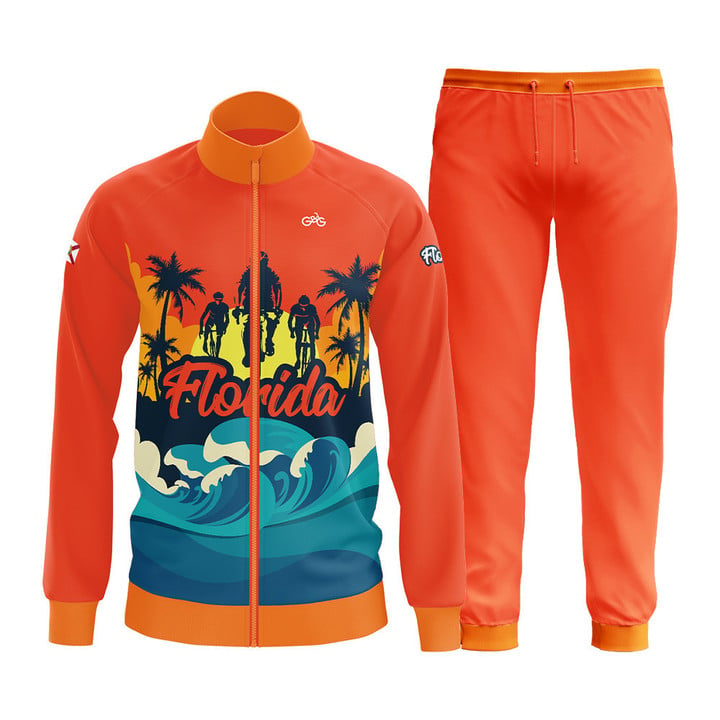 Training Tracksuit Florida State And Players Pattern With Orange Background