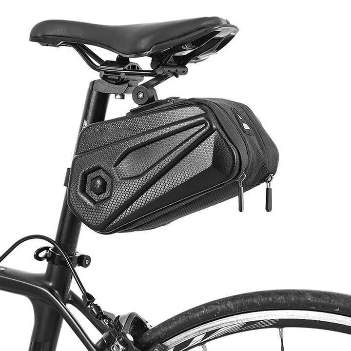 Cycling Saddle Bag Waterproof Bike Rear Tool Night For Men And Women In Black Color