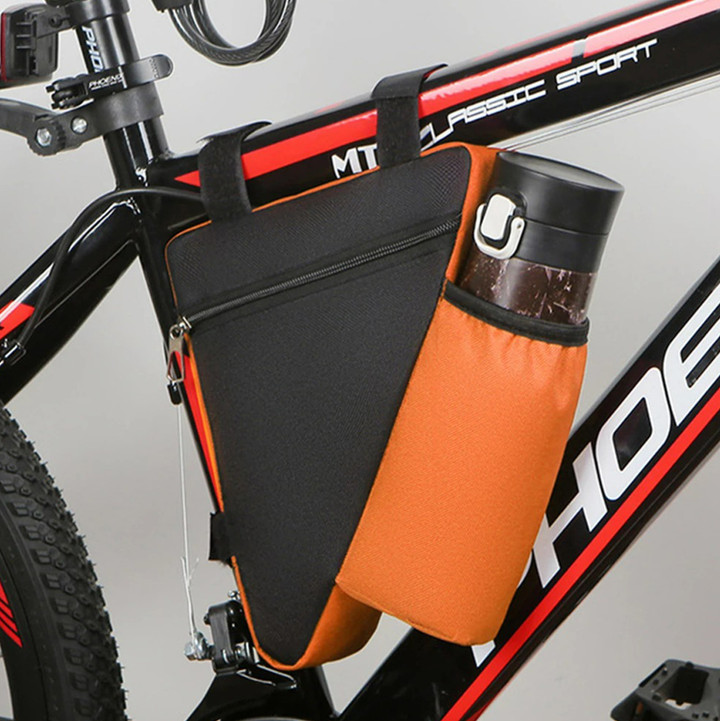 Cycling Saddle Bag Waterproof With Water Bottle Road Bike Rear In Orange Blue Red And Black Color