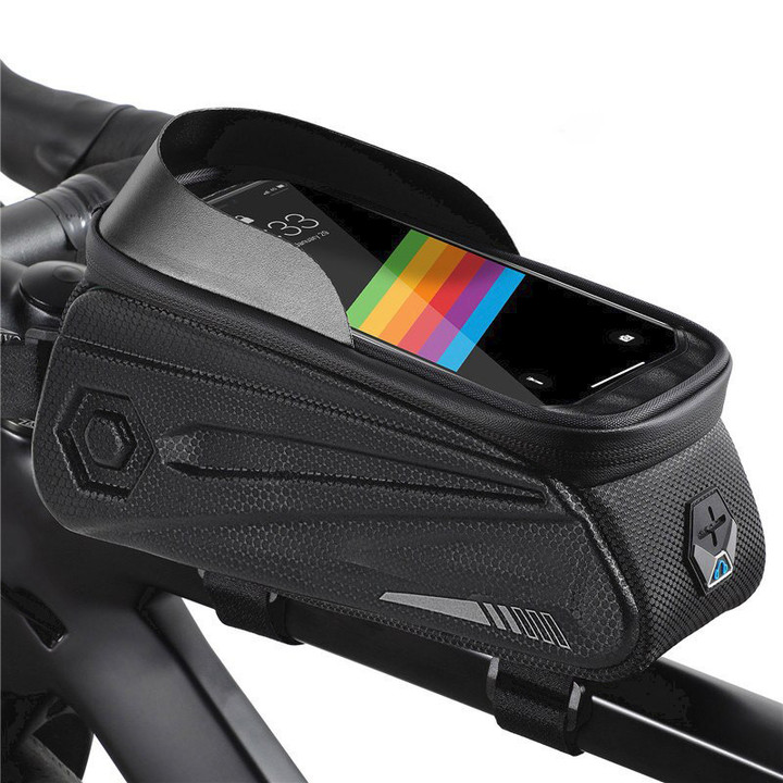 Cycling Saddle Bag Waterproof Bike Rear Seat Tail For Men And Women On Black Background