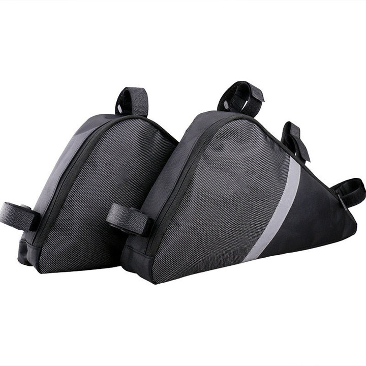 Cycling Frame Bag Waterproof Triangle Shape Bike Accessories For Men And Women In Black Color