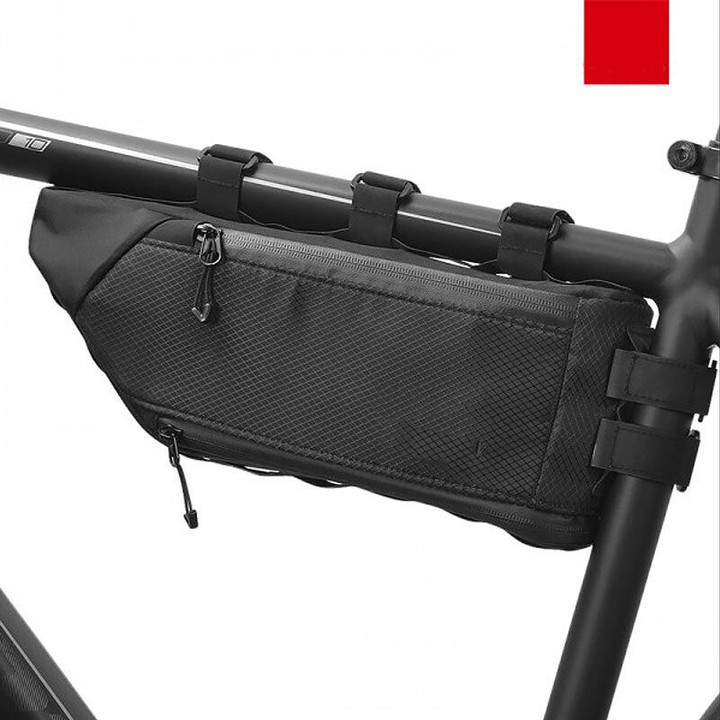 Cycling Frame Bag Waterproof With Outpost Triangle Shape For Men And Women In Black Color