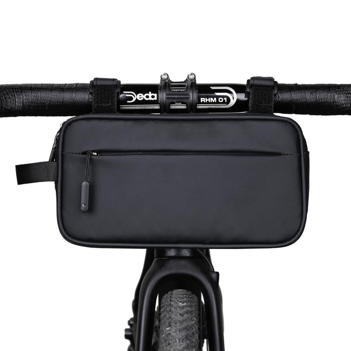 Cycling Frame Bag Waterproof With Rectangle Shape Bike Accessories For Men And Women In Black Color
