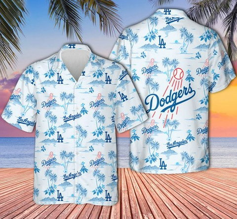 LA dodgers Hawaiian Shirt, summer aloha hawaii shirt - lukifo