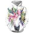 3D All Over Printed Unicorn and Flower Art Shirts and Shorts - Amaze Style™