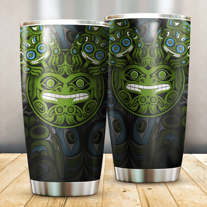 The Wealthy Frog Northwest Pacific Native American Tumbler - AM Style Design - Amaze Style™