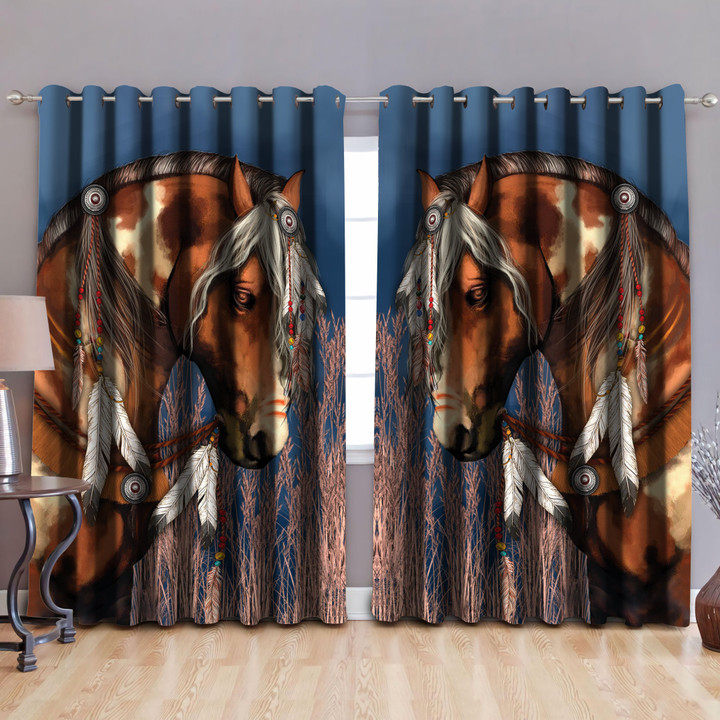 Native Horse Blackout Thermal Grommet Window Curtains TR1605201S - Amaze Style™-Curtains