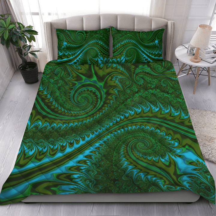 Premium Koru Fern Quilt Bed Set - Amaze Style™-QBED