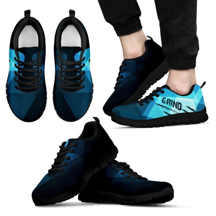 Grind Abstract Men's Sneakers Black - Amaze Style™