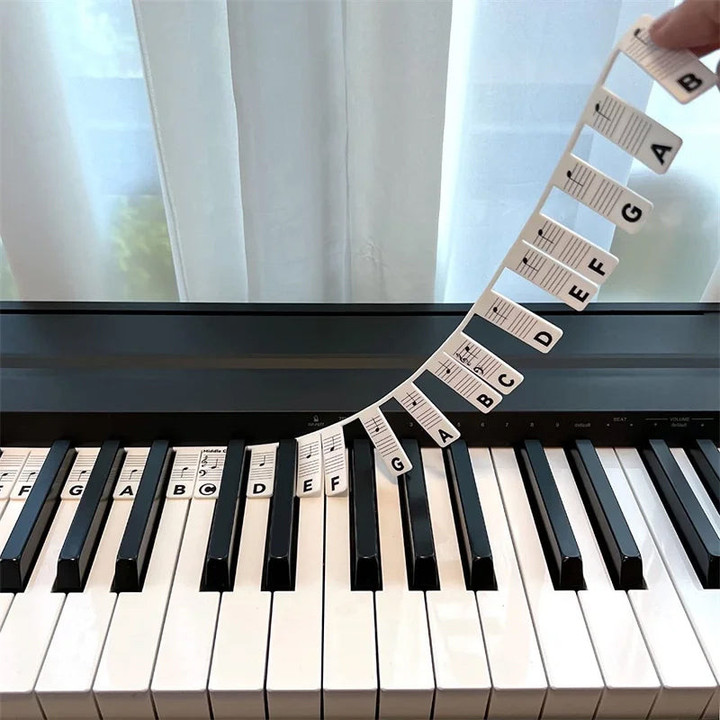 Verwijderbare bladmuzieklabels voor piano toetsenbord
