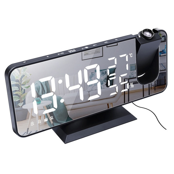 Smart LED Digitale Tijd Projector Klok Alarm FM Radio